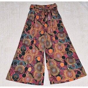 NWT Dragonfly Sheer BoHo Barrel Wide Leg Pants Beachy Festival Harem Size M/L